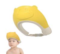 Bonnet de Douche Bébé Enfant Forme Veau Imperméable Réglable 3 Couleurs Bleu Rose Jaune Protection Eau Lavage conception anti fuites bonnet de natation avec protection solaire (jaune)