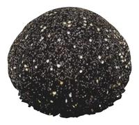 Bonnet de douche, bonnet de bain double imperméable à paillettes dorées, points noirs et dorés, bonnet de douche élastique réutilisable, bonnets de bain, bonnet de nuit
