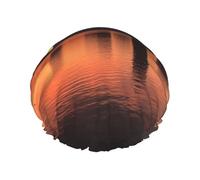 Bonnet de douche Boston Charles River City Skyline Sunset pour femme - Double couche - Épais - Réutilisable - Imperméable - Avec bande élastique - Lavable - Pour homme et femme - Spa et salon