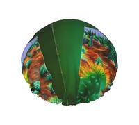 Bonnet de douche Cactus Desert avec une double couche, maintient bien vos cheveux, que ce soit pendant la douche ou le bain.