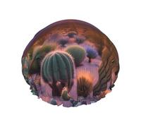 Bonnet de douche Cactus Desert Sunsets avec une double couche de, maintient bien vos cheveux, que ce soit pendant la douche ou le bain.