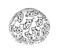 Bonnet de douche classique pour douche - Bonnet de douche double couche réutilisable et imperméable pour femme avec doublure en PEVA et corde élastique