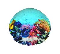 Bonnet de douche coloré pour homme et femme - Réutilisable - Imperméable - Long et épais - Soin des cheveux courts et enfants