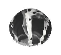 Bonnet de douche Dalmatien 1 imprimé pour femme Double couche élastique pour maison, spa, hôtel et salon de coiffure