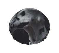 Bonnet de douche Dalmatien double couche imperméable pour homme et femme - Protection des cheveux pour le bain, le visage, le spa