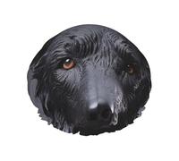 Bonnet de douche de berger allemand noir réutilisable et imperméable pour homme et femme avec bande élastique - Bonnet de bain double couche lavable pour toutes les coiffures - Facile à transporter