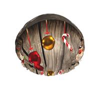 Bonnet de douche de Noël en bois pour homme et femme, réutilisable, imperméable, long et épais, soins des cheveux, courts et enfants