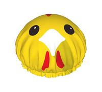 Bonnet de douche de poulet mignon femmes casquettes de cheveux longs réutilisables avec bande élastique Double couche chapeau de douche de bain pour adultes enfants