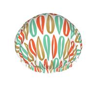 Bonnet de douche de style moderne du milieu du siècle pour hommes et femmes, réutilisable, imperméable, long et épais, soins des cheveux, courts et enfants