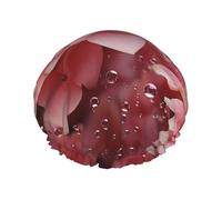 Bonnet de douche double couche à pétales roses réutilisable adapté pour le bain et le spa