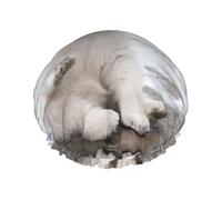 Bonnet de douche double couche avec imprimé ours polaire pour bébé - Réutilisable - Convient pour différentes longueurs de cheveux