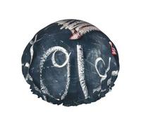 Bonnet de douche double couche avec inscription « I Love You Words with Hearts » - Bonnet de douche pour homme et femme - Pour salon et maison