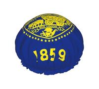 Bonnet de douche double couche drapeau de l'Oregon pour femme imperméable et durable protège les cheveux pendant le bain, beauté