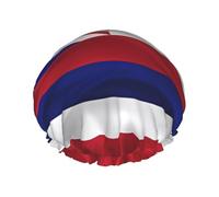 Bonnet de douche double couche drapeau d'Hawaï pour femme, imperméable et durable, protège les cheveux pendant le bain, beauté