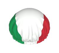Bonnet de douche double couche drapeau italie imperméable et durable protège les cheveux pendant le bain, beauté