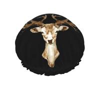 Bonnet de douche double couche imprimé bois de cerf réutilisable, adapté à différentes longueurs de cheveux