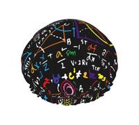 Bonnet de douche double couche imprimé formule mathématique pour homme et femme