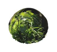 Bonnet de douche double couche imprimé furet sauvage, réutilisable, adapté à différentes longueurs de cheveux