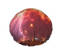 Bonnet de douche double couche Lightning Cloud imperméable et durable pour protéger les cheveux pendant le bain, beauté