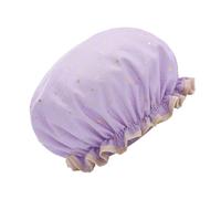 Bonnet de douche double couche pour femme avec bandes élastiques