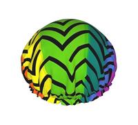 Bonnet de douche double couche pour femme, bonnet de bain élastique réutilisable, bonnet de bain Gay Pride arc-en-ciel étanche pour femme, spa, salon de douche, bonnet de cheveux