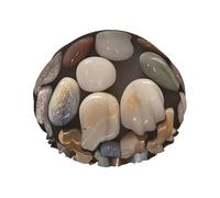Bonnet de douche double couche pour femme, bonnet de bain élastique réutilisable, bonnet de bain Petoskey Stone - Bonnet de cheveux imperméable pour femme, spa, salon de douche, bonnet de cheveux