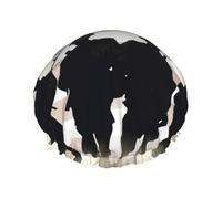 Bonnet de douche double couche pour femme, bonnet de bain élastique réutilisable, bonnet de bain pour la journée des forces armées, bonnets de cheveux américains, imperméables pour femmes, spa, salon