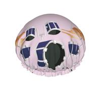 Bonnet de douche double couche réutilisable léger et doux pour femme Motif tambour jazz