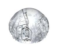 Bonnet de douche doublé pour femme réutilisable, double couche imperméable