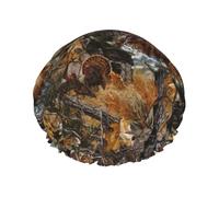 Bonnet de douche doux et réutilisable pour homme et femme - Motif cerf de chasse - Ours élan