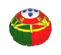 Bonnet de douche doux imprimé drapeau portugais pour homme et femme Chapeau réutilisable léger et bonnet de bain pour cheveux