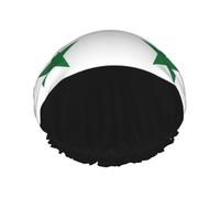 Bonnet de douche drapeau de la République arabe syrienne pour femme, élastique et réutilisable, double couche imperméable, bonnet de douche pour le bain