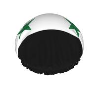 Bonnet de douche drapeau de la République arabe syrienne pour femme, imperméable, réutilisable, avec cordon élastique lavable, adapté aux cheveux longs et tresses, idéal pour la douche.