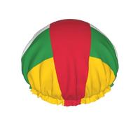 Bonnet de douche drapeau de l'Afrique centrale avec double couche de tissu imperméable, adapté pour le bain et les soins de la peau