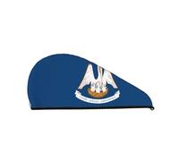 Bonnet de douche drapeau de l'État de Louisiane : bonne performance d'absorption de l'eau et convient aux fées avec tous les types de cheveux