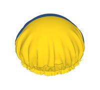 Bonnet de douche drapeau de l'Ukraine pour homme et femme réutilisable imperméable long et épais Soin des cheveux courts pour enfants