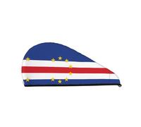 Bonnet de douche drapeau du Cap-Vert : bonne performance d'absorption de l'eau et convient aux fées avec tous les types de cheveux