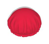Bonnet de douche drapeau polonais pour femme, imperméable, réutilisable, avec cordon élastique lavable, adapté aux cheveux longs et tresses, idéal pour la douche.
