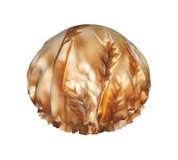 Bonnet de douche élé à imprimé champ de blé, bonnet de douche réutilisable pour femmes, grand bonnet de douche pour tresses, cheveux longs