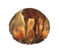 Bonnet de douche élégant avec imprimé cerf - Réutilisable - Grand bonnet de douche pour tresses de cheveux longs