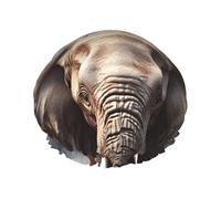 Bonnet de douche éléphant réutilisable et imperméable pour homme et femme avec bande élastique - Bonnet de bain double couche lavable pour toutes les coiffures - Facile à transporter