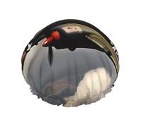 Bonnet de douche en forme d'avion de la Seconde Guerre mondiale pour homme et femme, réglable, réutilisable, double couche, imperméable, doublure en EVA, bande élastique pour toutes les longueurs de