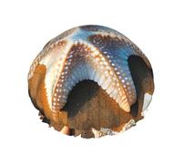 Bonnet de douche en forme d'étoile de mer avec une double couche, maintient bien vos cheveux, que ce soit pendant la douche ou le bain.
