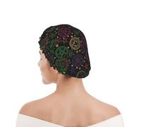 Bonnet de Douche Femme Gothique psychédélique violet soleil lune magie