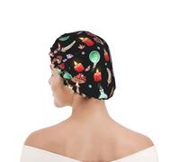Bonnet de Douche Femme Sorcière Gothique Champignons Magiques Bonnet de