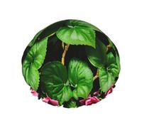 Bonnet de douche floral rose lierre avec feuilles avec une double couche de, maintient bien vos cheveux, que ce soit pendant la douche ou le bain.