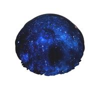 Bonnet de douche galaxie pour homme et femme - Réutilisable - Imperméable - Long et épais - Soin des cheveux courts et enfants