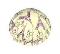 Bonnet de douche grande tour Eiffel amour bonnets de bain bonnet de cheveux portable Grace bonnet de douche étanche réglable pour salle de bain baignoire bain Spa