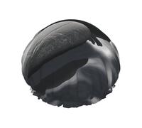 Bonnet de douche gris avec motif de pierres zen pour femme - Double couche - Bonnet de bain épais réutilisable et imperméable avec bande élastique - Lavable - Pour homme et femme - Spa et salon