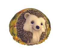 Bonnet de douche hérisson réutilisable et imperméable pour homme et femme avec bande élastique - Bonnet de bain double couche lavable pour toutes les coiffures - Facile à transporter